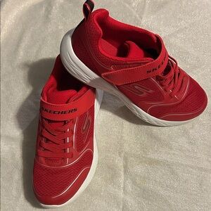 Skechers Bright Red Kids Sport Slip-On Sneakers